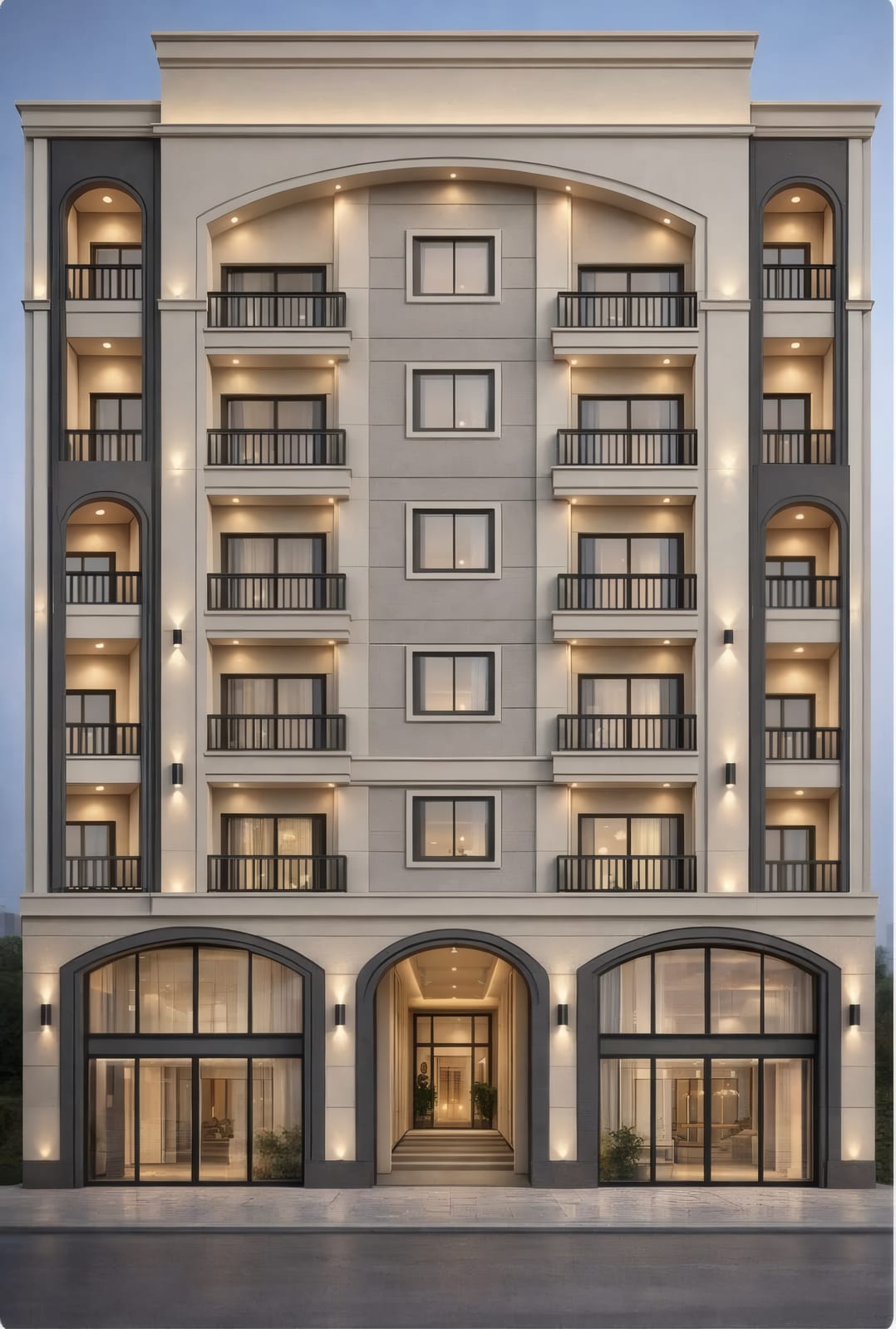 Neo-Classical Apartment Building — commercial project by MK Builders