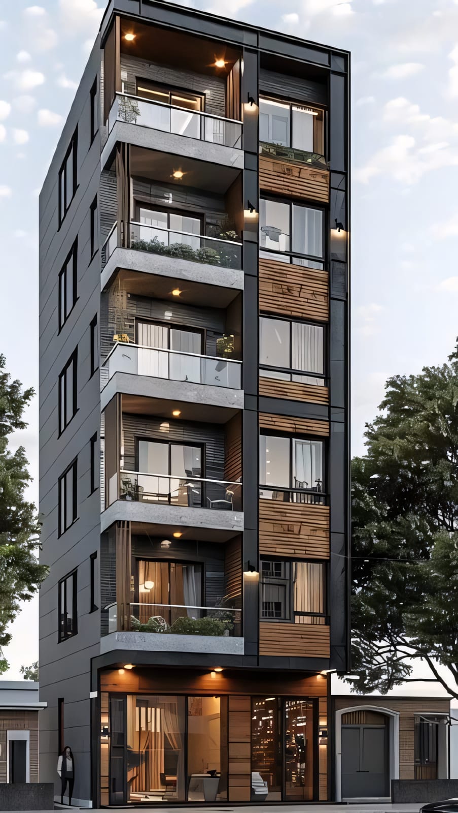 Timber-Accent Mixed-Use Building — commercial project by MK Builders