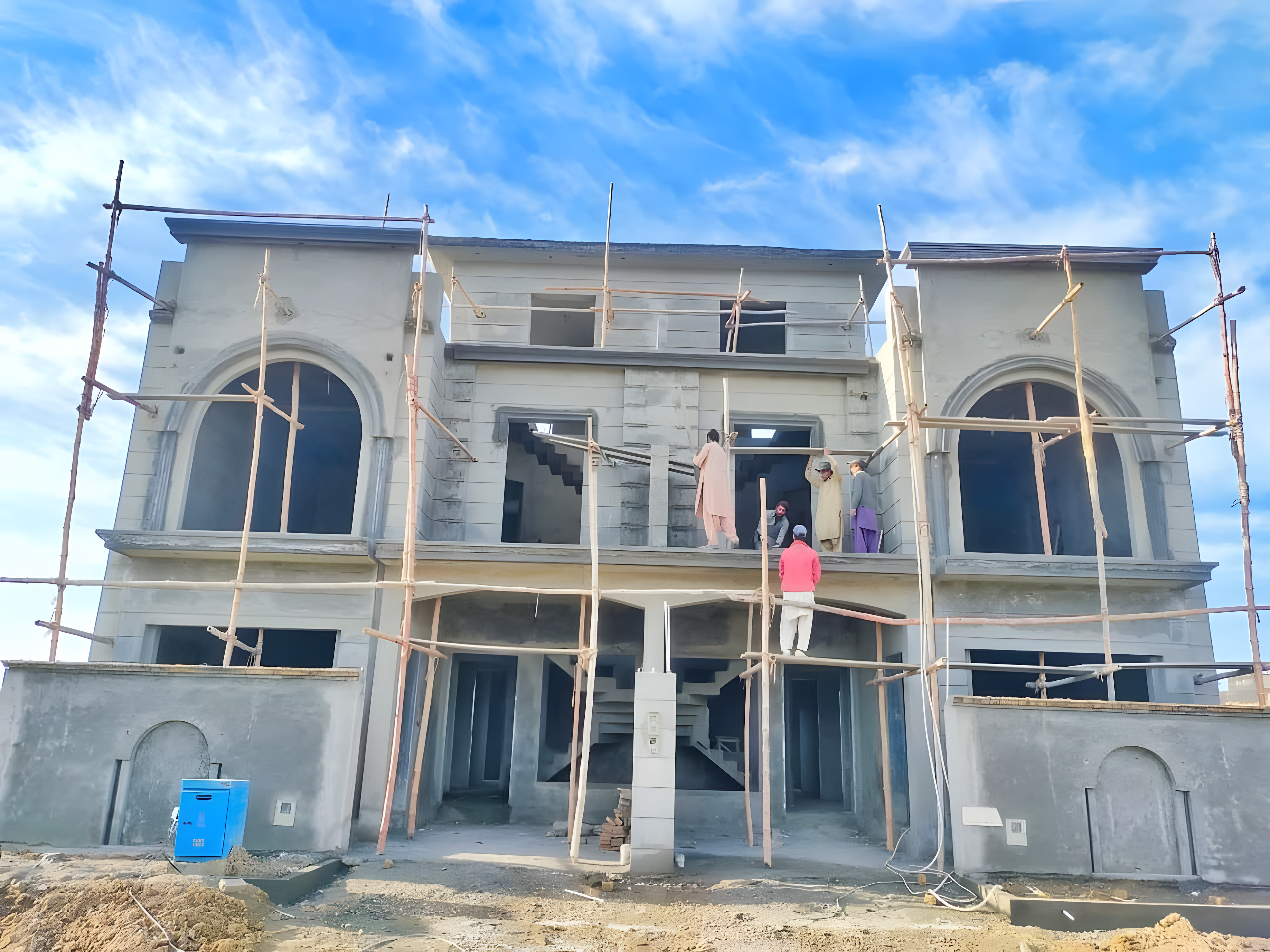 Grey Structure — MK Builders & Developers, Lahore